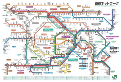 JR東日本の首都圏近郊路線図「路線ネットワーク」
