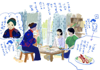 『大豆田とわ子と三人の元夫』マーさんは「あり得てほしい未来像」。イラスト／オカヤイヅミ