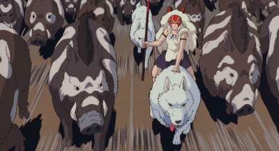 サンの仮面は終盤では口元が露わになる半仮面に変わっている｜『もののけ姫』（C）1997 Studio Ghibli・ND