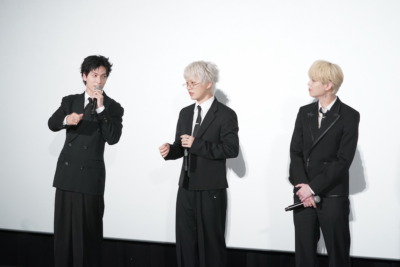 （左から）金城碧海、木全翔也、白岩瑠姫 （C）2025「JO1 THE MOVIE『未完成』-Bon Voyage-」製作委員会