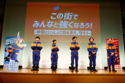 GENERATIONS片寄、青木マッチョらが消防団入団をアピール！青木「消防団を広めるために僕は吉本に入ってきた」