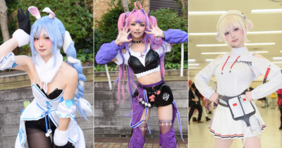 （左から）世界えるかさん、しゅしゅさん、ねこすけさん