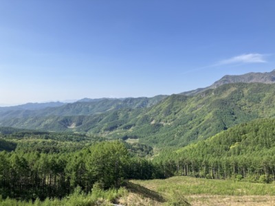 「第32回 星の郷八ヶ岳野辺山高原100kmウルトラマラソン」走行中の風景／撮影＝折田侑駿